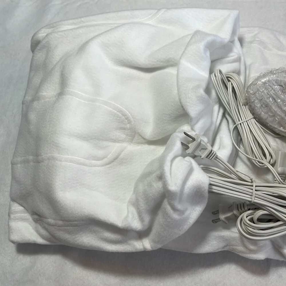 New Unused King Size Heated Mattress Pad White Rest Warmer Dual Control